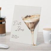Date Ideas Espresso Martini Brautparty Sockelschild (In SItu)