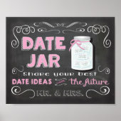 Date ideas jar chalkboard Poster (Vorne)