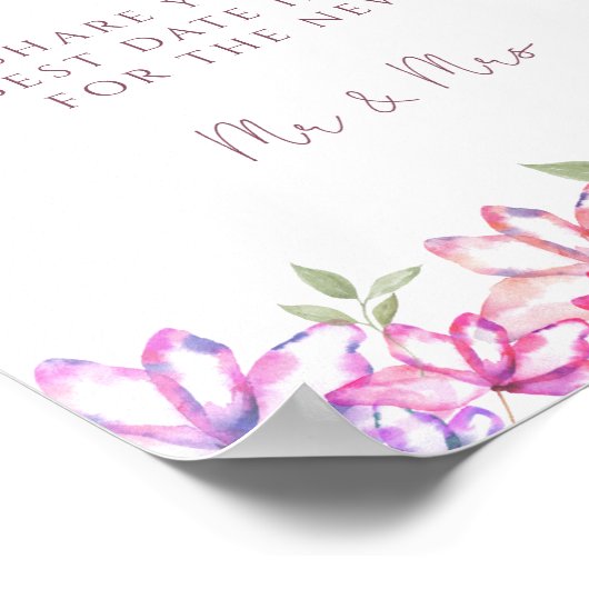 Date Jar Bridal Game Poster (Ecke)