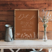 Date Jar Burnt Orange Wildblume Brautparty Poster