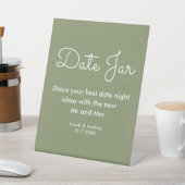 Date Jar Green White Polterabend Sockelschild (In SItu)