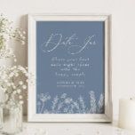 Date Jar Periwinkle Wildblume Brautparty Poster<br><div class="desc">Date Jar Burnt Orange Wildblume Brautparty Poster</div>