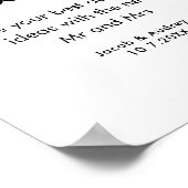 Date Jar Schwarz-weiß Polterabend Poster (Ecke)