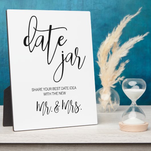 Date jar sign tabletop  Plaque Fotoplatte (Seite)