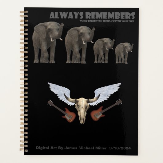 Date journal von James Michael Miller Planer (Vorderseite)