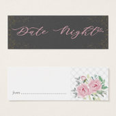 Date Night Brautparty Game Cards Peony Bouquet (Vorne & Hinten)