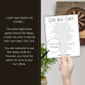 Date Night Darts Fun Thoughful Einziges Geschenk Poster