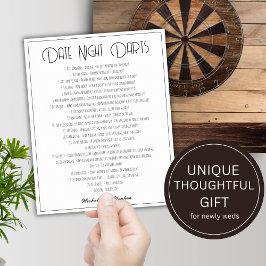 Date Night Darts Fun Thoughful Einziges Geschenk Poster