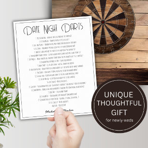 Date Night Darts Fun Thoughful Einziges Geschenk Poster