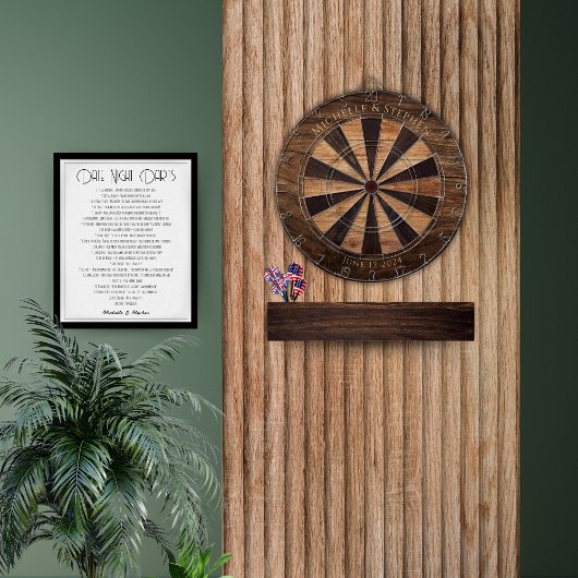 Date Night Darts Fun Thoughful Einziges Geschenk Poster