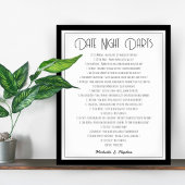 Date Night Darts Fun Thoughful Einziges Geschenk Poster