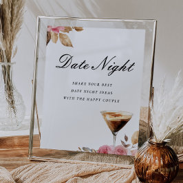 Date Night Espresso Martini Brautparty Signi Poster