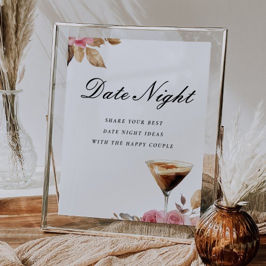 Date Night Espresso Martini Brautparty Signi Poster