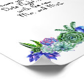 Date Night Idea signieren Sukkulent Poster (Ecke)