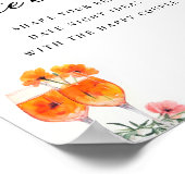 Date Night Ideas Aperol Spritz Brautparty Sign Poster (Ecke)