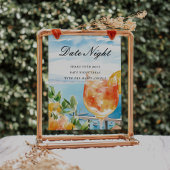 Date Night Ideas Aperol Spritz Brautparty Sign Poster