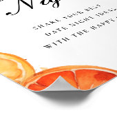 Date Night Ideas Aperol Spritz Brautparty Sign Poster (Ecke)