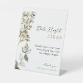 Date Night Ideas Boho Pampas Grass Wedding Elegant Sockelschild (Vorderseite)