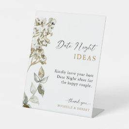 Date Night Ideas Boho Pampas Grass Wedding Elegant Sockelschild