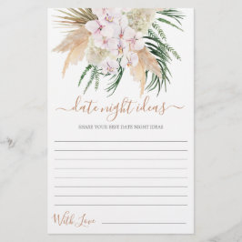 Date Night Ideas Brautparty Card