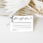 Date Night Ideas Brautparty Game Black Bow Begleitkarte