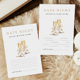 Date Night Ideas Brautparty Game Prosecco Briefpapier