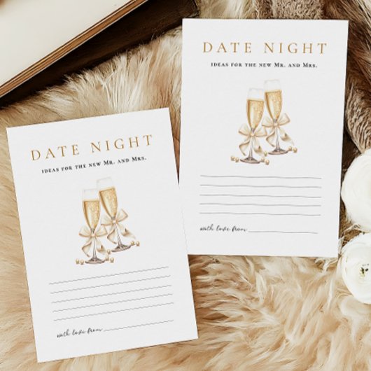 Date Night Ideas Brautparty Game Prosecco Briefpapier