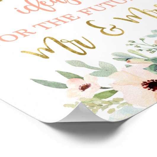 Date Night Ideas Brautparty succules Zeichen Poster (Ecke)