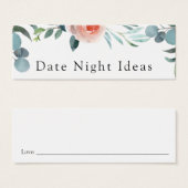Date Night Ideas Bridal Teekarte (Vorne & Hinten)