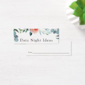 Date Night Ideas Bridal Teekarte (Schreibtisch)
