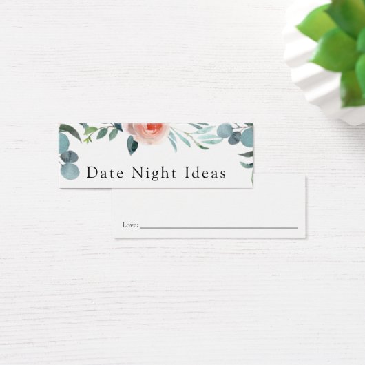 Date Night Ideas Bridal Teekarte (Schreibtisch)
