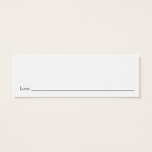 Date Night Ideas Bridal Teekarte (Rückseite)