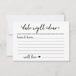  Date Night Ideas Card Brautparty Game Einladung