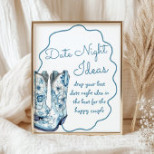Date Night Ideas Chinoiserie Boots Brautparty Poster