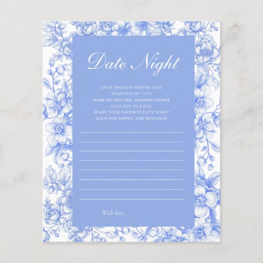 Date Night Ideas for Couple Bride etwas Blue (Vorderseite)