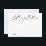 Date Night Ideas for Newlyweds Keepake Card Hinweiskarte<br><div class="desc">Diese wunderschön gestalteten Karten bieten den Hochzeitsgästen eine einzigartige Möglichkeit,  ihre Lieblingsideen für den Abend mit Braut und Bräutigam zu teilen. Ideal,  um einen besonderen Tag mit einer persönlichen Touch zu verbringen,  garantieren diese Karten für das glückliche Paar wertvolle Halsfeste. Ideal für Hochzeitsfeiern,  Brautpartys und Verlobungsfeiern.</div>