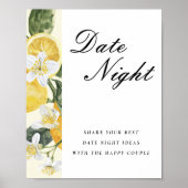 Date Night Ideas Haupt Squeeze Brautparty Signatur Poster (Vorne)
