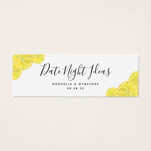 Date Night Ideas Lemons Brautparty Hochzeit (Rückseite)