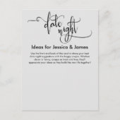 Date Night Ideas Light Gray Advice Card Postkarte (Vorderseite)