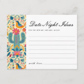 Date Night Ideas Mexican Fiesta Brautparty Begleitkarte (Vorderseite)