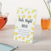 Date Night Ideas Sign Lemon Theme Brautparty Sockelschild (In SItu)