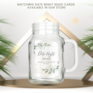 Date Night Jar Eukalyptus Brautparty Hochzeit Einmachglas