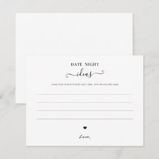 Date Night Jar Sign Wedding Advice Dusche Moderne Mitteilungskarte