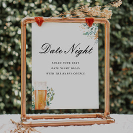 Date Night Liebe Brewing Brautparty Sign Poster