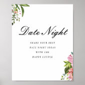 Date Night Mexic Margarita Brautparty Sign Poster (Vorne)