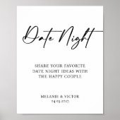 Date Night Wedding Sign Poster (Vorne)
