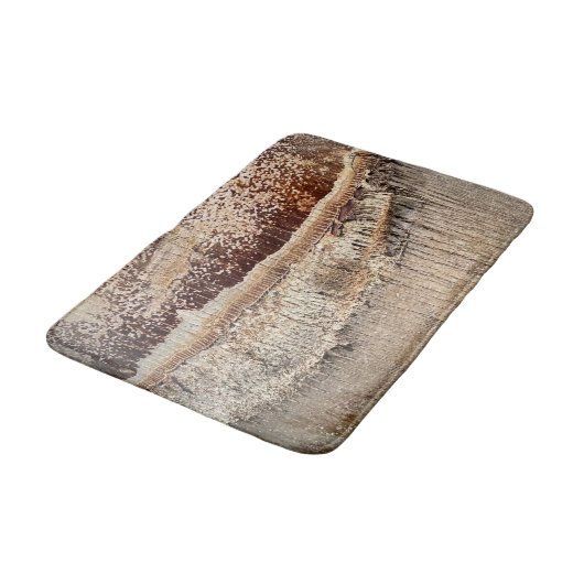 Date Palm Tree Trunk Texture Closeup Foto Image Badematte (Schrägansicht)