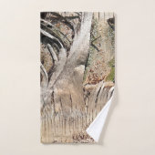 Date Palm Tree Trunk Texture Closeup Foto Image Badhandtuch Set (Handtuch)