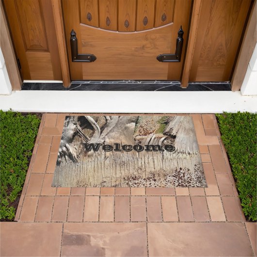 Date Palm Tree Trunk Texture Closeup Foto Image Fußmatte (Außenbereich)