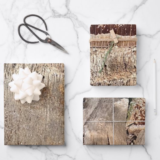 Date Palm Tree Trunk Texture Closeup Foto Image Geschenkpapier Set (Vorderseite)